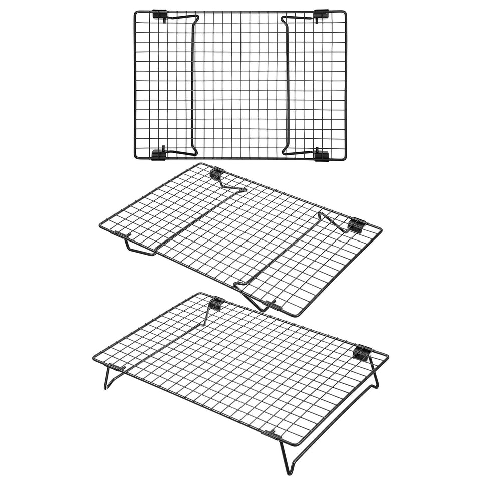 Kifmurase stackable cooling rack with folding legs, ideal for cooling cookies