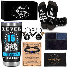 Kifredwo 16th birthday tumbler with game motif, durable and practical for daily use