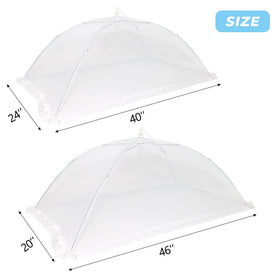 KIGEAPUEL extralarge mesh food cover 40x24 shielding meals during barbecues.