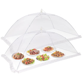 KIGEAPUEL extralarge mesh food cover 46x20 protects dishes at outdoor picnics.
