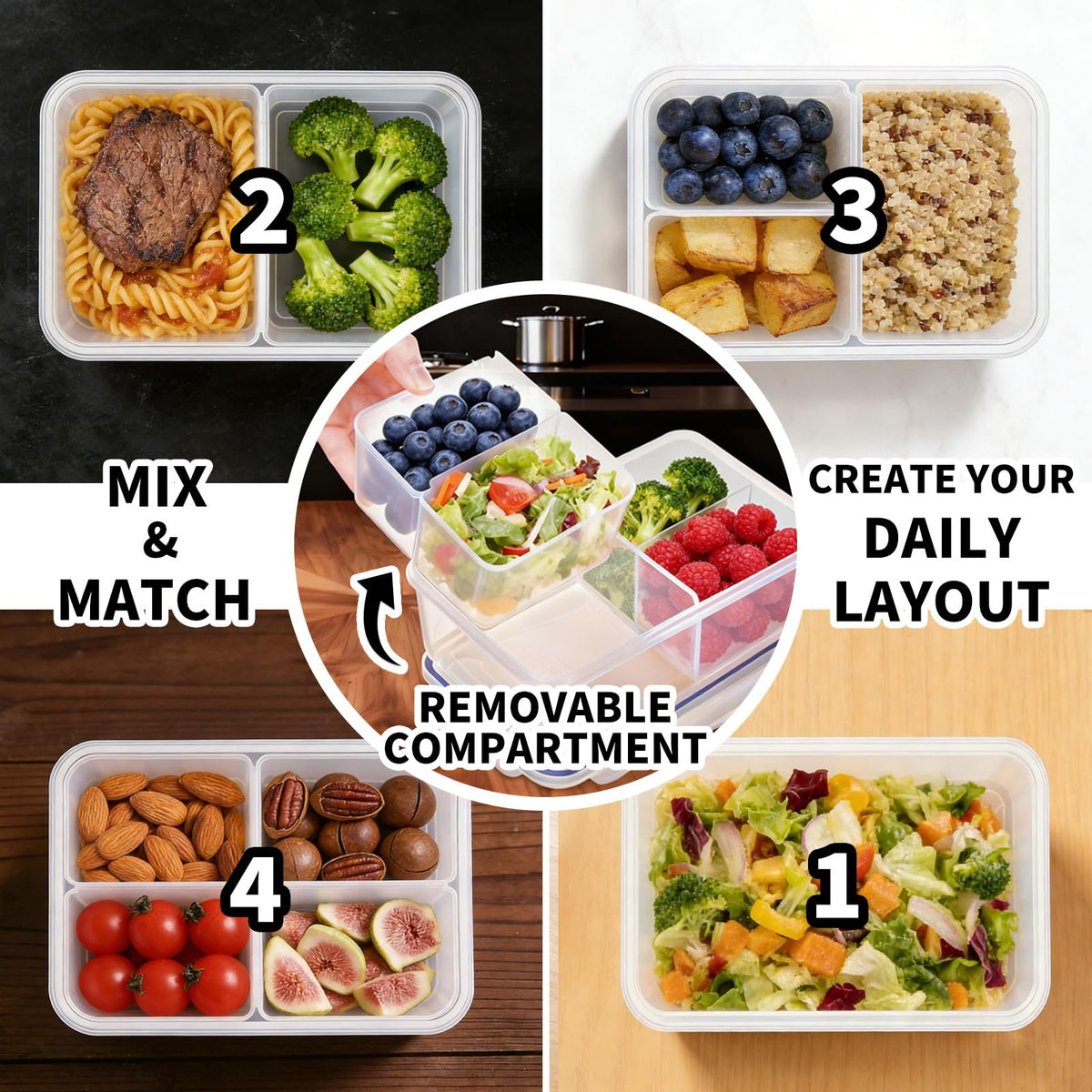 KIGI leakproof airtight lid keeps meals secure during transport.