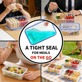 KIGI microwave-safe inner trays reheat meals while keeping sections separate.