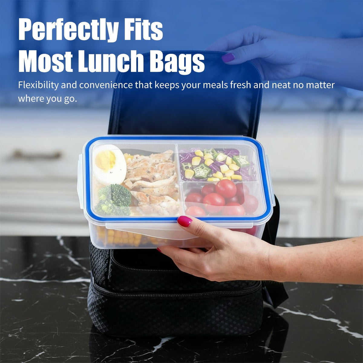 KIGI divided sections support balanced meals and portion control.