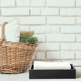 Kigley black napkin holder finish closeup demonstrates durable, sleek coating
