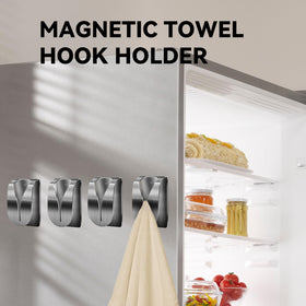 KIHOGEM kitchen towel hanger beside microwave saves counter space.