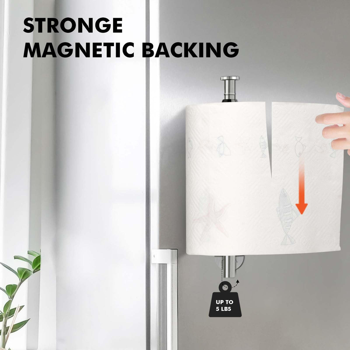 KIHOGEM one-hand tear action demonstrates easy towel dispensing