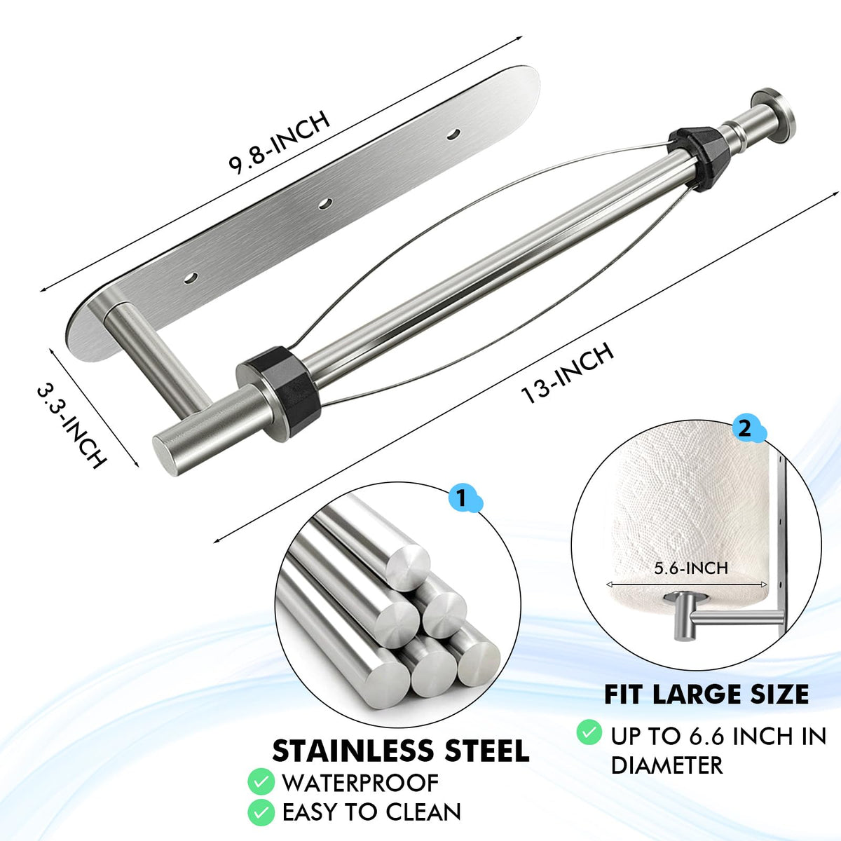KIHOGEM self-adhesive installation requires no tools