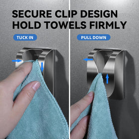 KIHOGEM stainless steel towel holder resists rust and daily use.