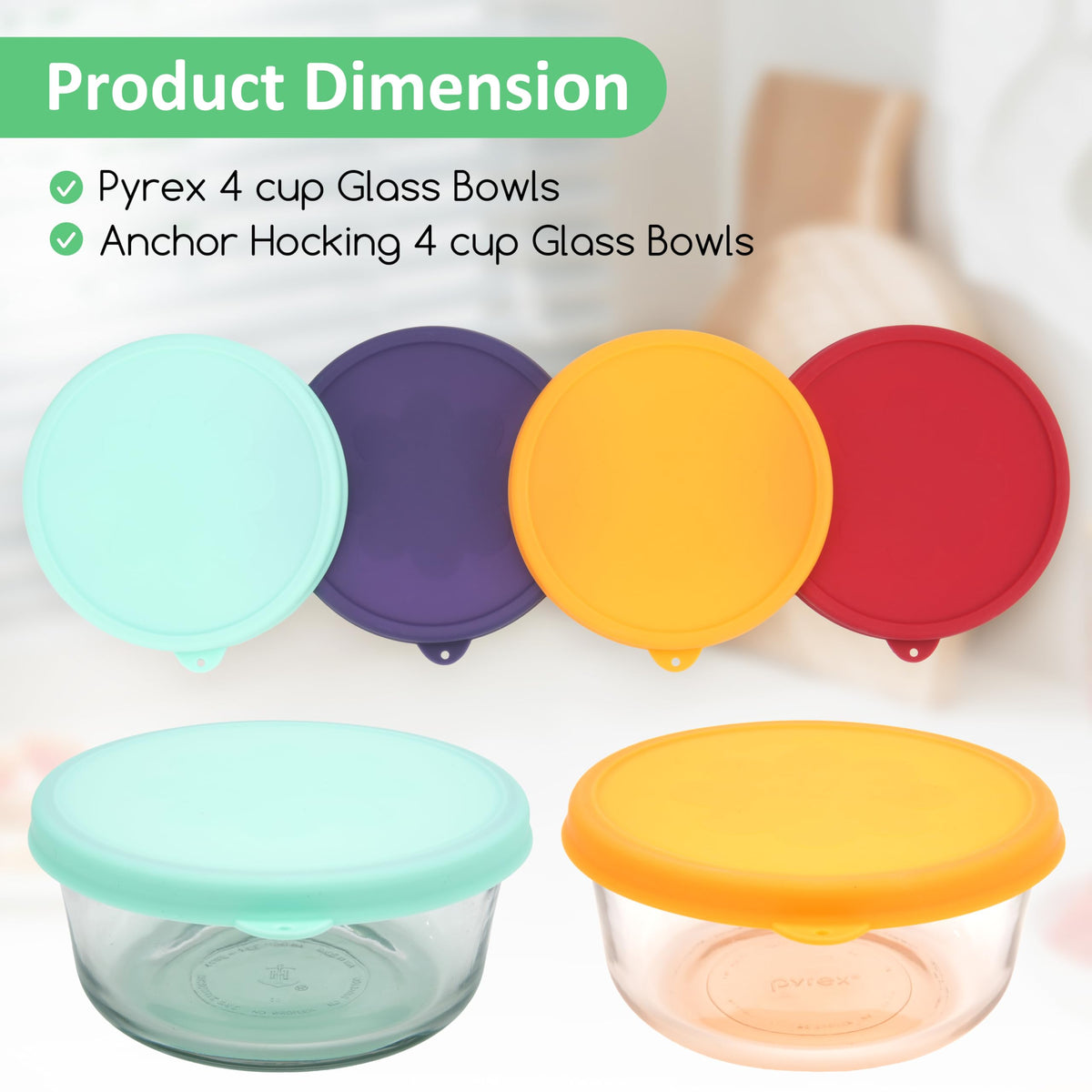 Airtight Kiicii lid seals 4-cup bowls to reduce leaks during fridge storage.