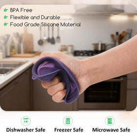 Kiicii dishwasher-safe silicone lid for easy cleaning and reuse.