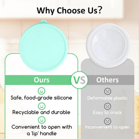 Temperature-ready Kiicii silicone lid suitable for hot and cold storage.