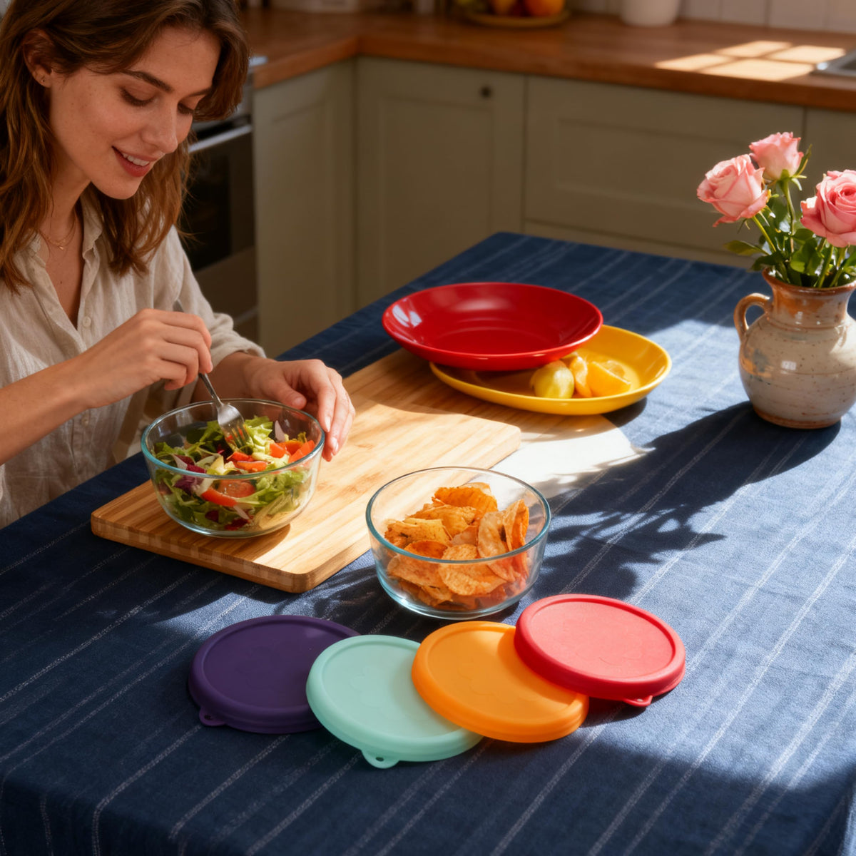 Kiicii versatile lid for meal prep and on-the-go storage.