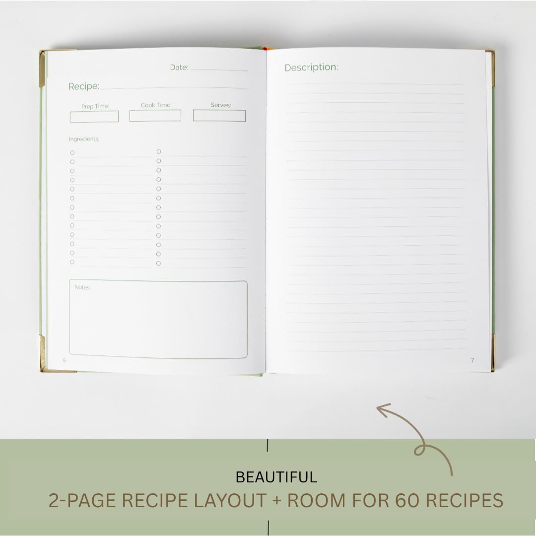Kikaze Collection two-page recipe layout keeps entries neat and concise