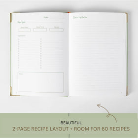 Kikaze Collection two-page recipe layout keeps entries neat and concise