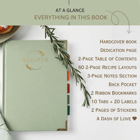 Kikaze Collection notebook with gold corners elevating your kitchen journal