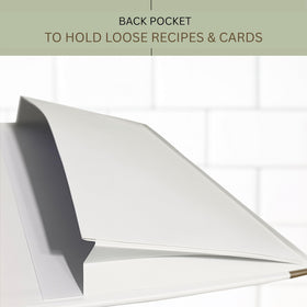Durable gold corners on Kikaze blank recipe notebook