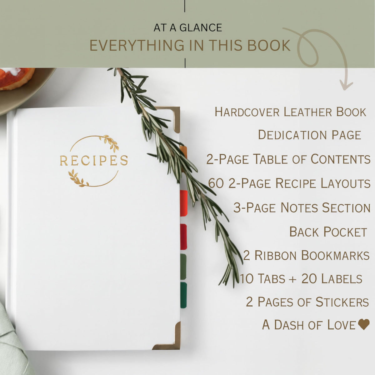 KIKAZE collection with stickers and tabs to organize recipes