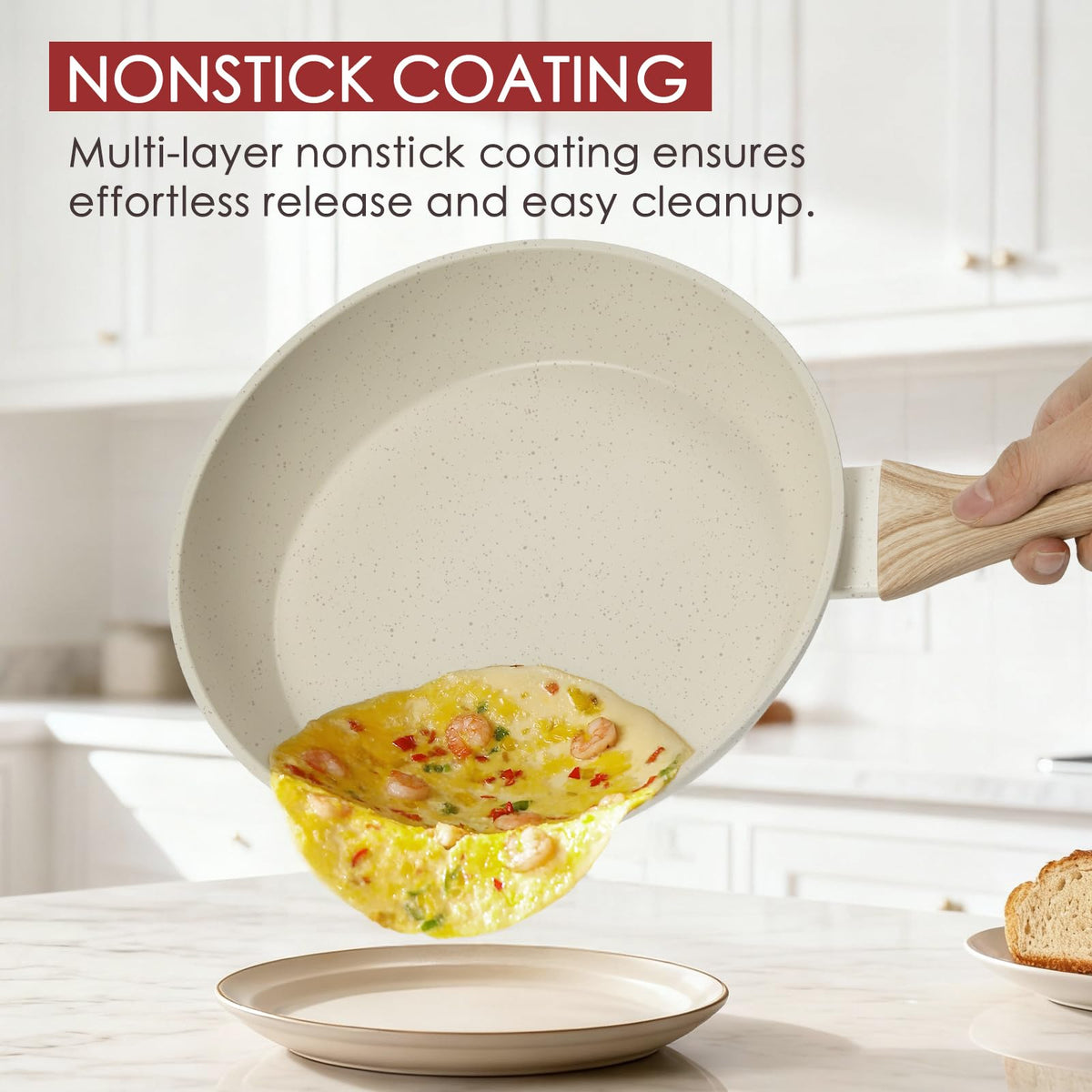 Kikcoin 11-inch sauté pan with lid for versatile one‑pan meals.