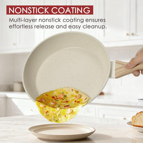 Kikcoin 11-inch sauté pan with lid for versatile one‑pan meals.