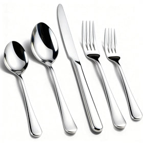 Kikcoin 40-pack silverware set for eight, ideal for family dinners and gatherings.