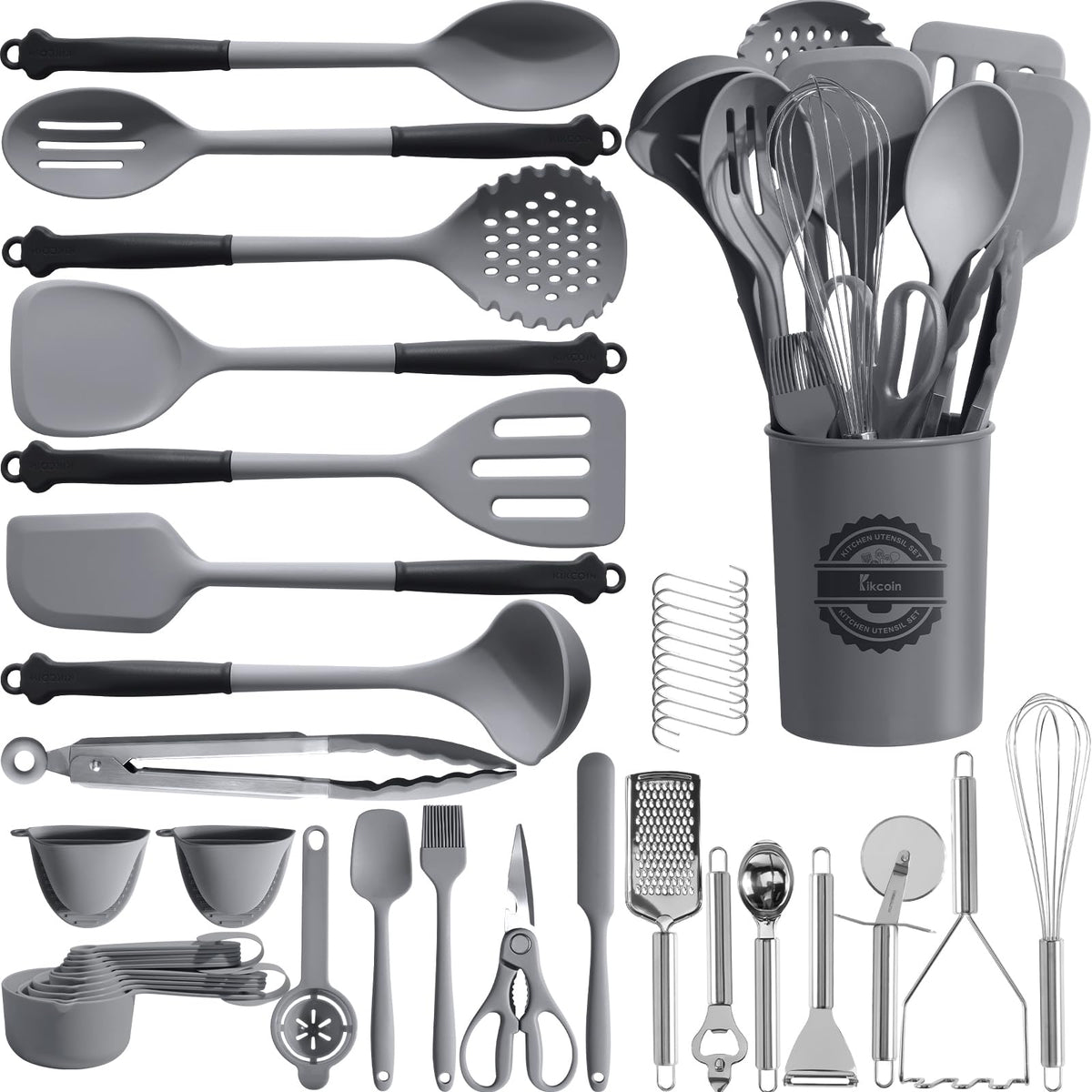 Kikcoin 43Pcs set with golden triangle handle for stable countertop rest