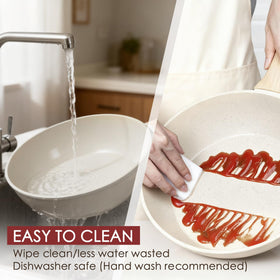 Kikcoin 9.5-inch casserole pot with lid and steamer for healthy meals.
