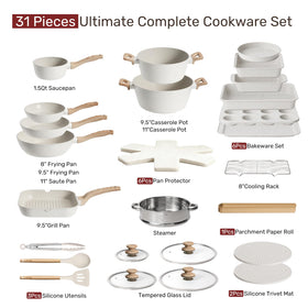 Kikcoin 9.5-inch frying pan for even heating and effortless cleanup.