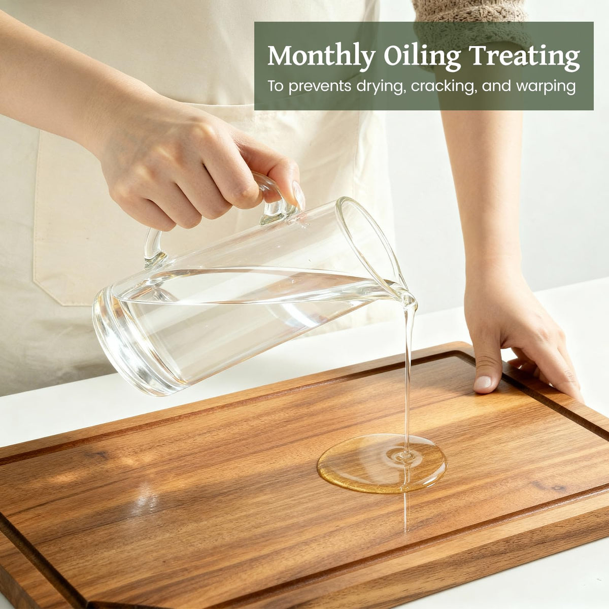 Kikcoin acacia wood cutting board serving tray—stylish presentation for snacks