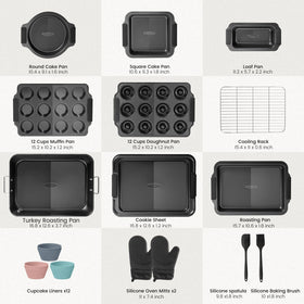 Kikcoin non-stick bake sheets with wave-base for clean release.