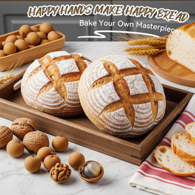 Kikcoin banneton spiral-on-crust hints at decorative finish and even texture