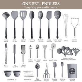 Kikcoin BPA-free silicone utensils resist up to 446°F