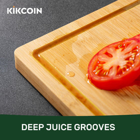Kikcoin built-in-handle bamboo board easy lifting and transport