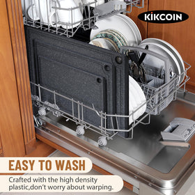 Kikcoin cutting board has a deep juice groove to catch liquids