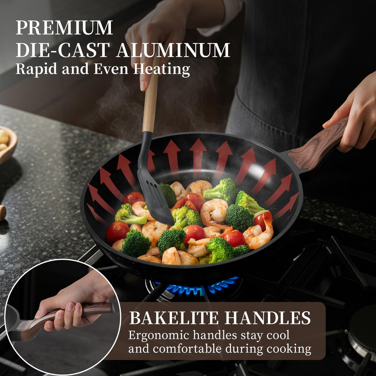 Kikcoin easy-clean nonstick coating for quick food release and cleanup