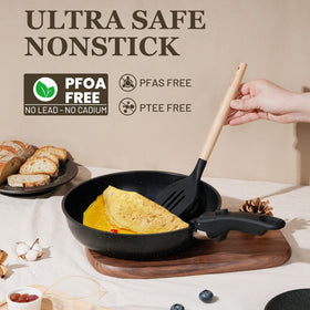 KIKCOIN base heats evenly and supports induction cooktops for versatile cooking.