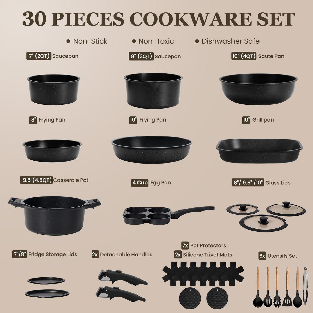 KIKCOIN induction-compatible-base heats evenly on any stove for reliable cooking.
