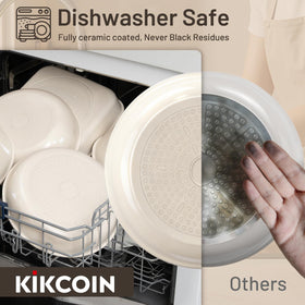 Kikcoin induction-compatible cookware for fast, even heating