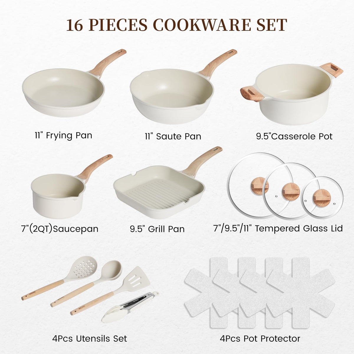 Kikcoin induction-ready nonstick cookware offering even heating.
