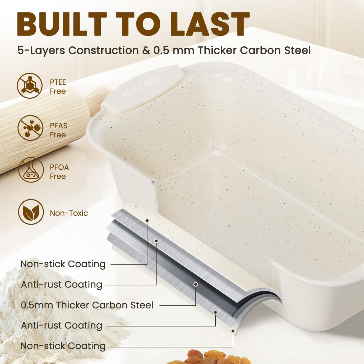 Kikcoin large cookie pan for baking cookies evenly and cleanly