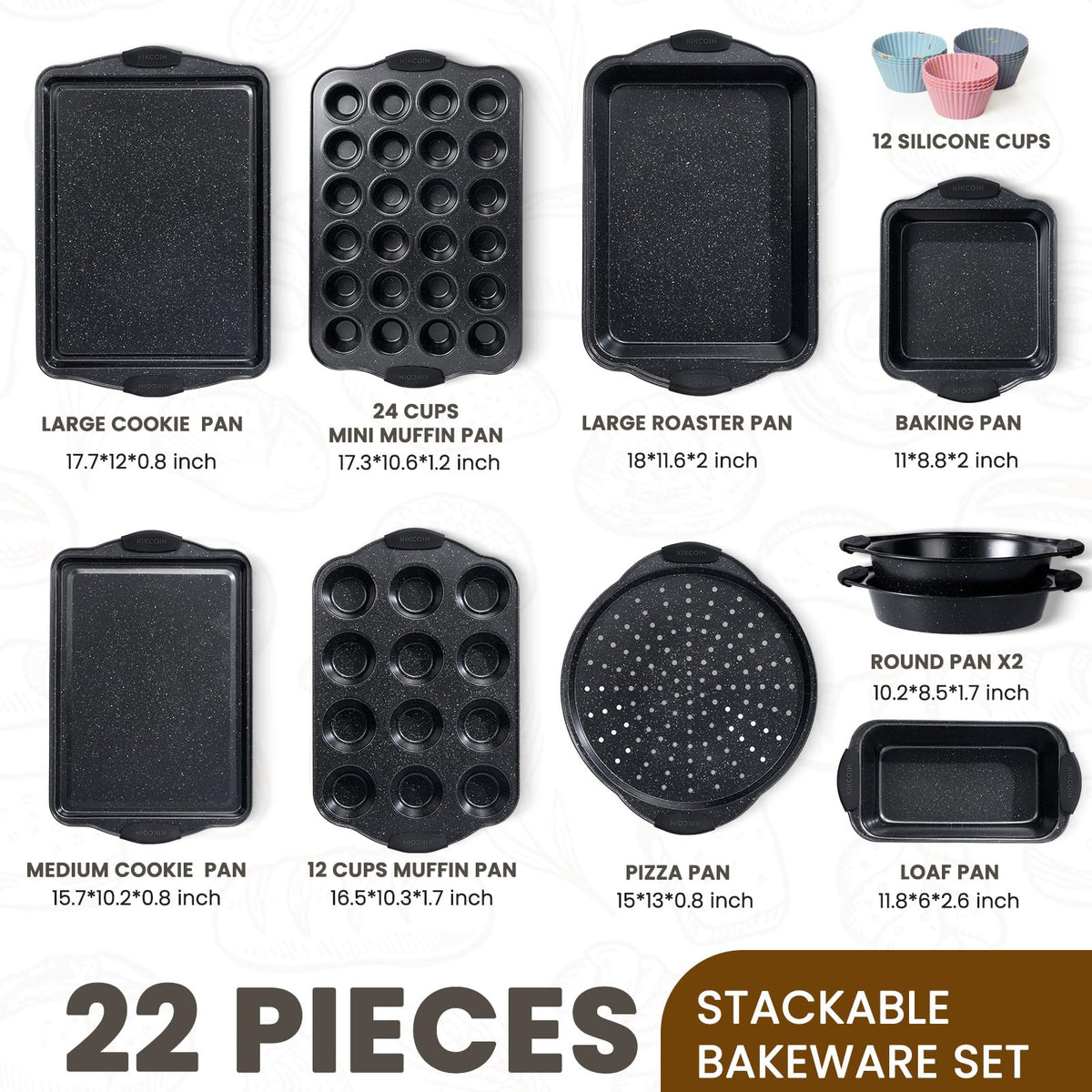 Kikcoin large roaster pan with even heat for roasting.