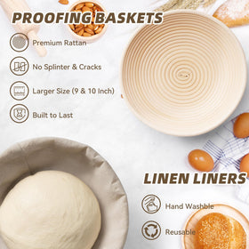 Kikcoin linen liner prevents sticking and makes cleanup after proofing quick