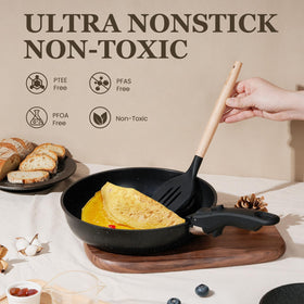 KIKCOIN nonstick-coating provides effortless food release and quick cleanup.