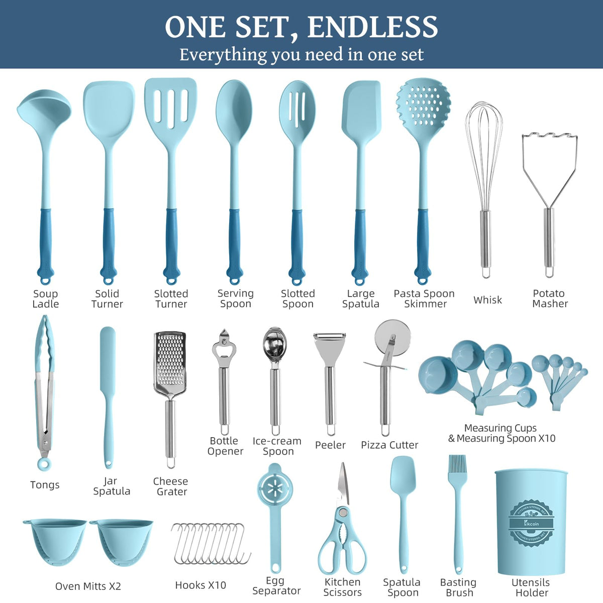 Kikcoin silicone spatula soft touch designed for non-stick cookware