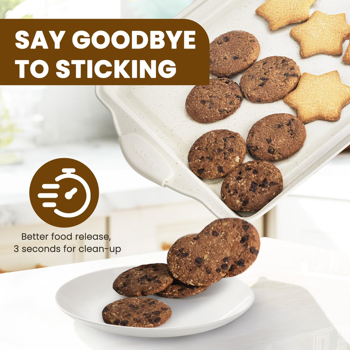 Kikcoin square pan for even bars and layered cakes