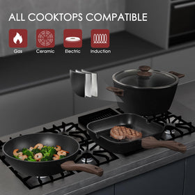 Kikcoin stackable bakeware set saves space and stays organized