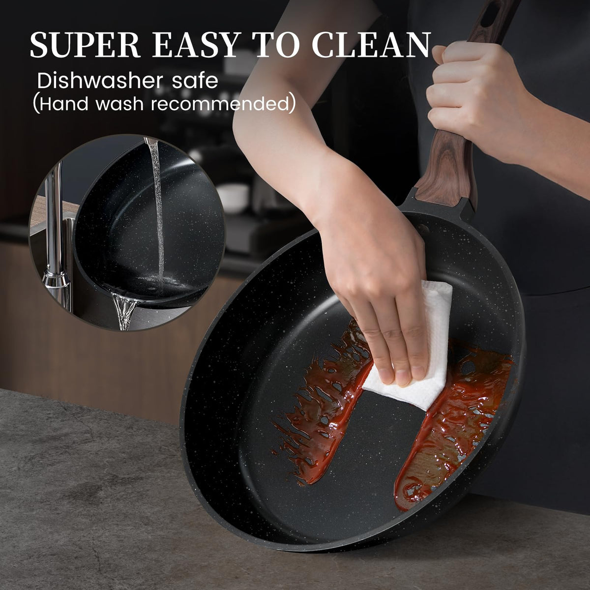 Kikcoin stackable pots and pans design for compact kitchen storage