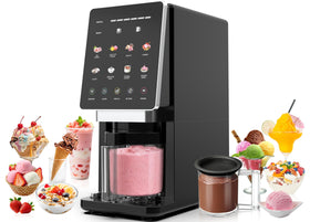 KIKIELF Ice Cream Maker shows compact design for kitchen counters and easy homemade treats.