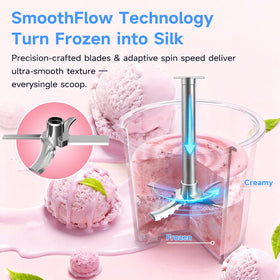 KIKIELF Re-Spin feature delivers creamier texture with an extra churn.