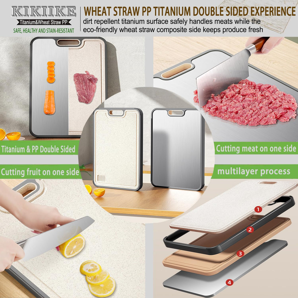KIKIIKE dishwasher-safe, non-porous surface for fast, hygienic cleaning after use.