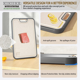 KIKIIKE micro-grater texture zone on the board for quick garlic and ginger prep.